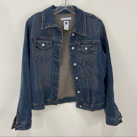 GAP Jackets & Blazers - GAP Denim Blue Jean Jacket w/Stretch Size Large